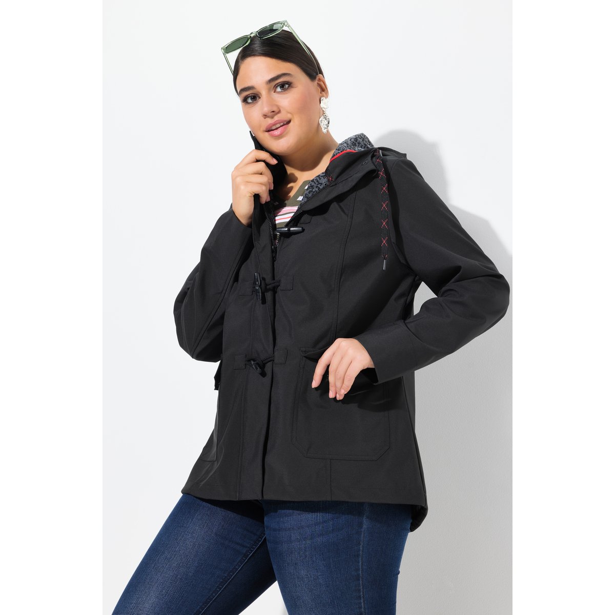 Veste softshell HYPRAR à capuche. Matière noir, ULLA POPKEN
