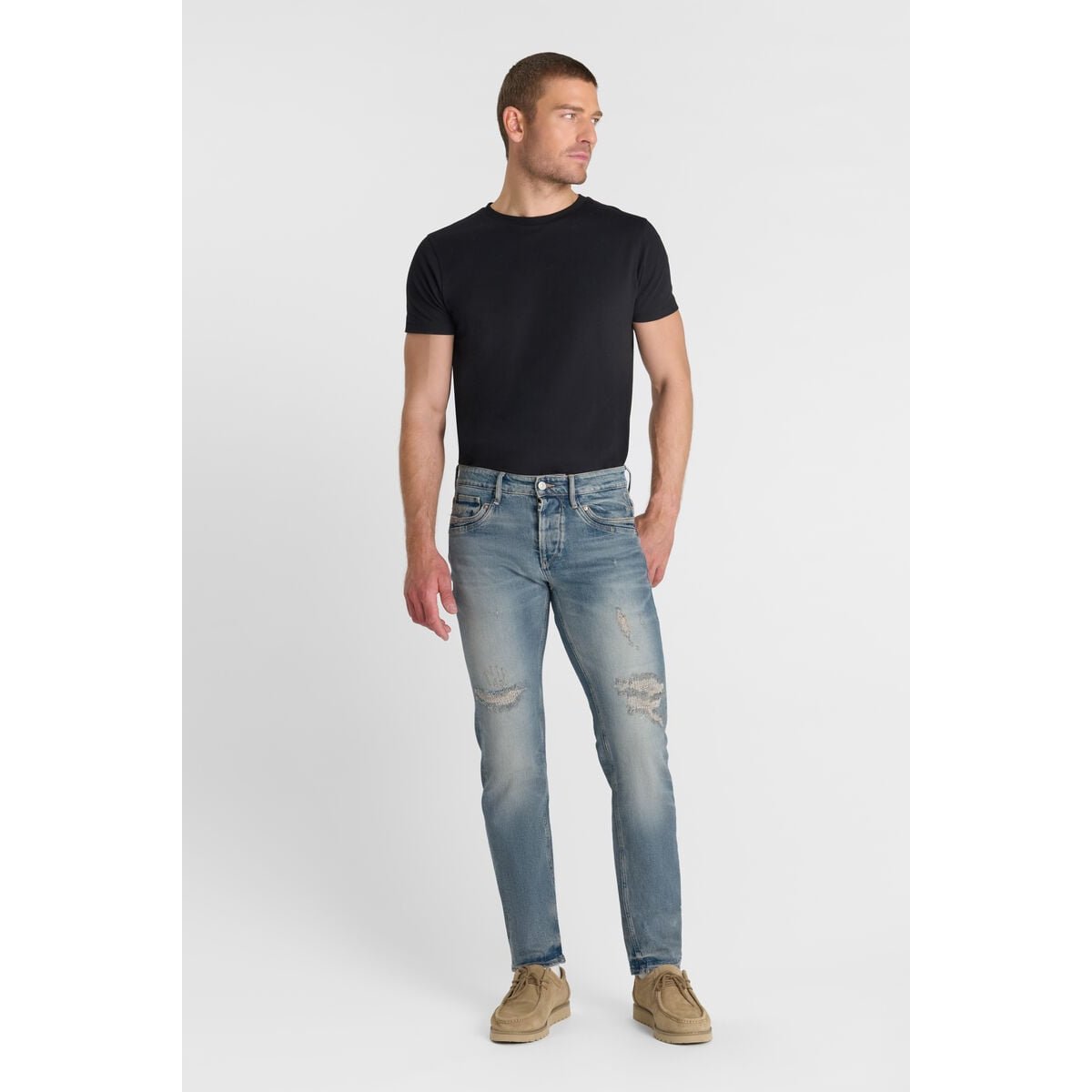 Jeans slim stretch 700/11, longueur 34 blue, LE TEMPS DES CERISES