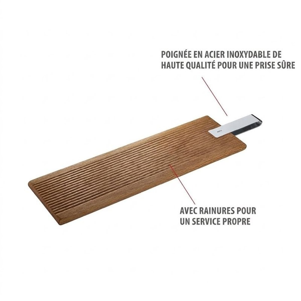 Planche de service TAVOLO, grande argent / brun, GEFU
