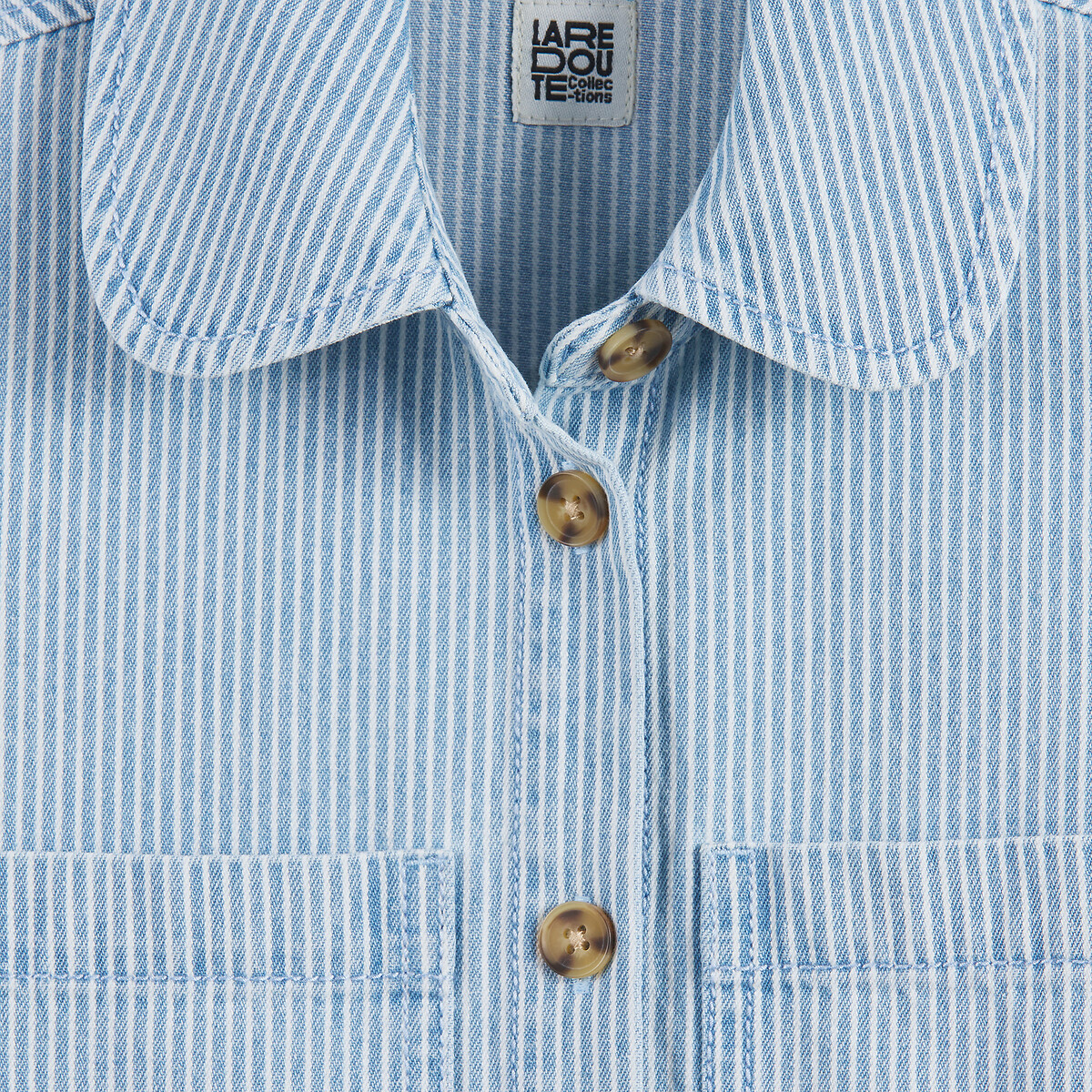 Robe droite rayée à manches courtes rayé bleu/blanc, LA REDOUTE COLLECTIONS