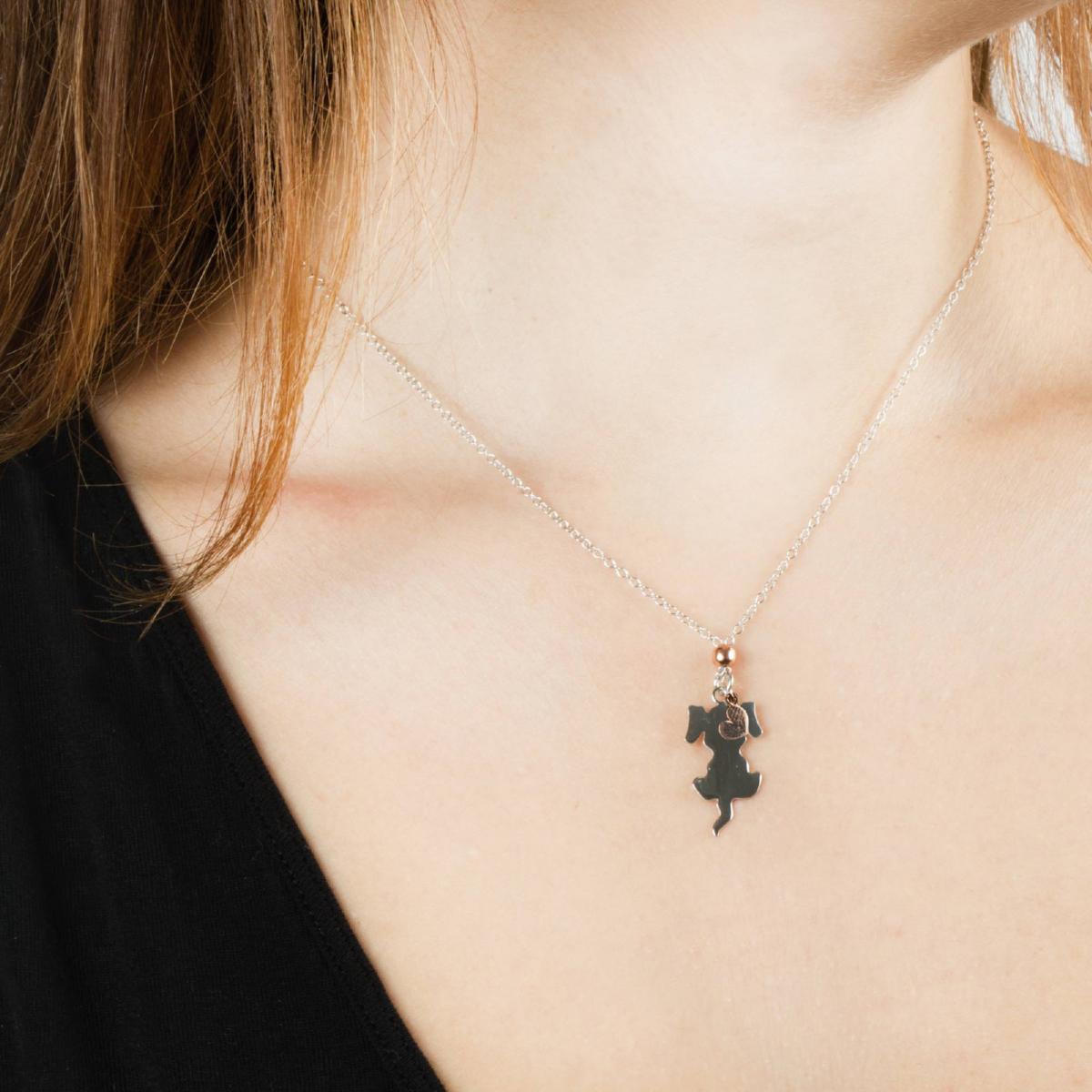 Collier en argent 925 CAT AND DOG argent, BLUESPIRIT
