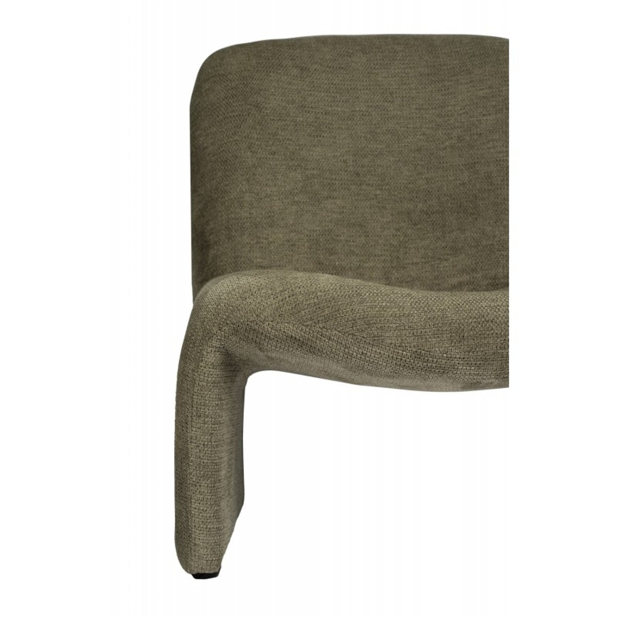 Fauteuil bas design rétro velours vert, MADAM STOLTZ