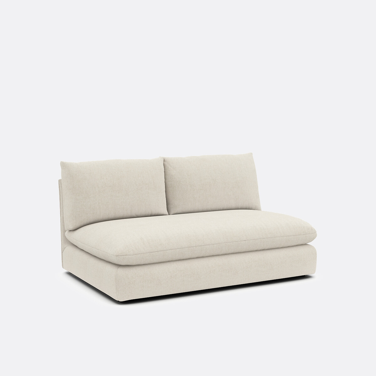 Élément banquette 2 places pour canapé modulable, en polyester, MALO ecru, LA REDOUTE INTERIEURS