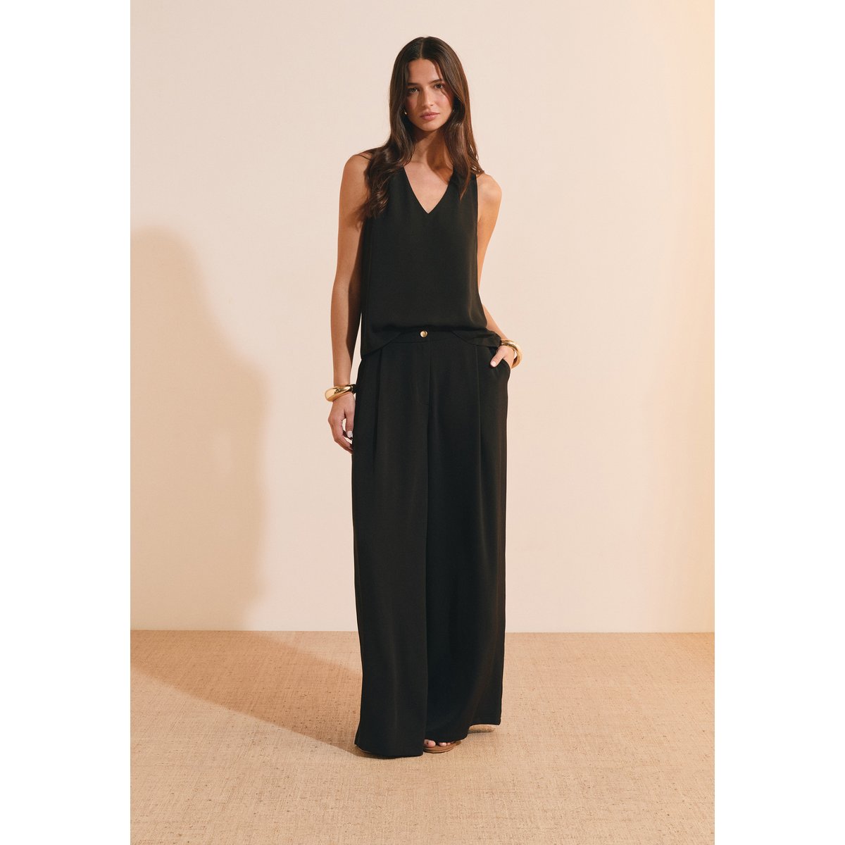 Pantalon large POSSY noir, ETAM