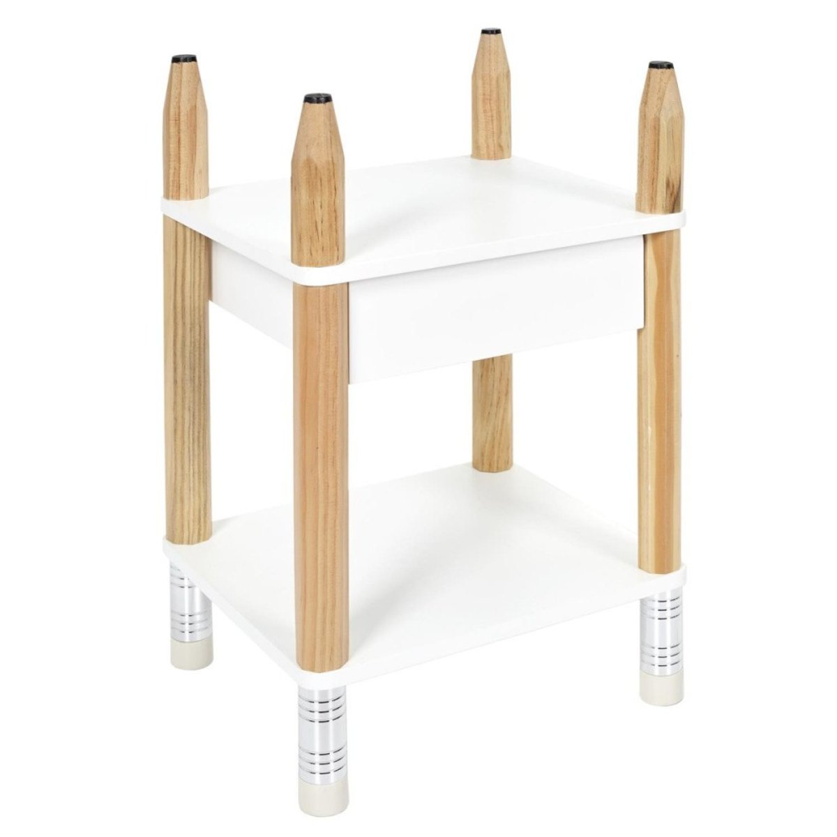 Table de chevet pour enfant blanche blanc, DECORATIE