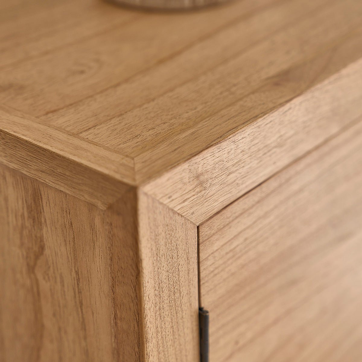 Commode en bois massif 120 cm 2 portes SACHA naturel, BERAH GETAH