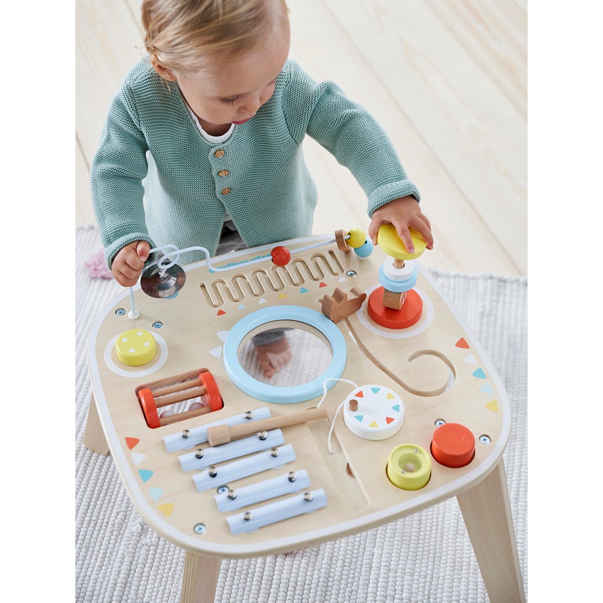 Table d'activités et d'éveil musical blanc, VERTBAUDET