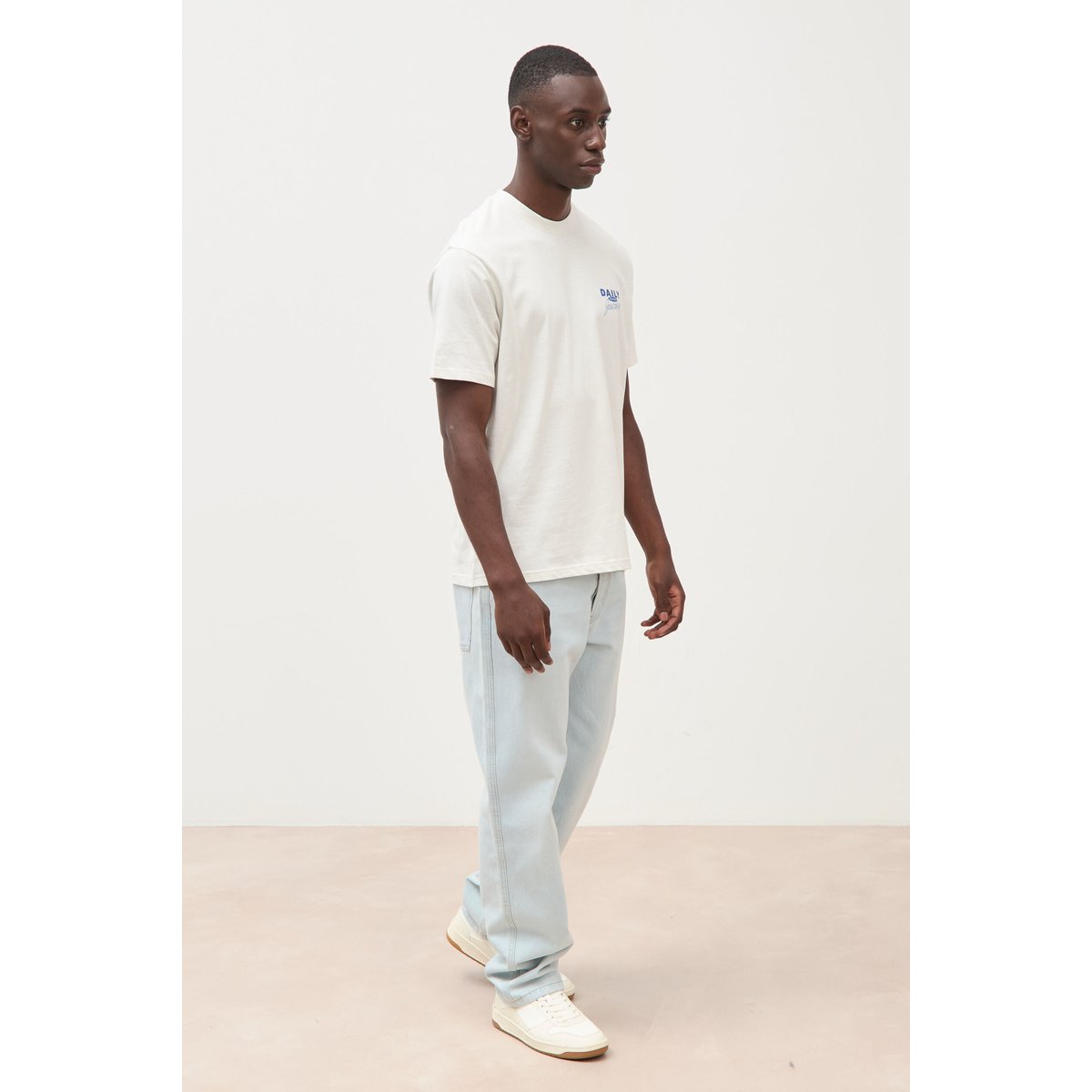 T-shirt en coton gris clair, BONOBO
