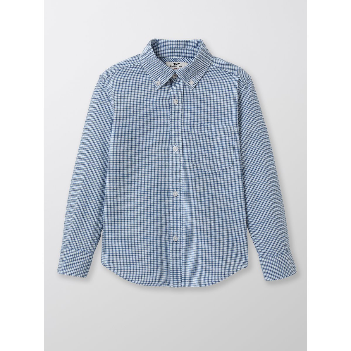 Chemise  Vichy bleu, CYRILLUS