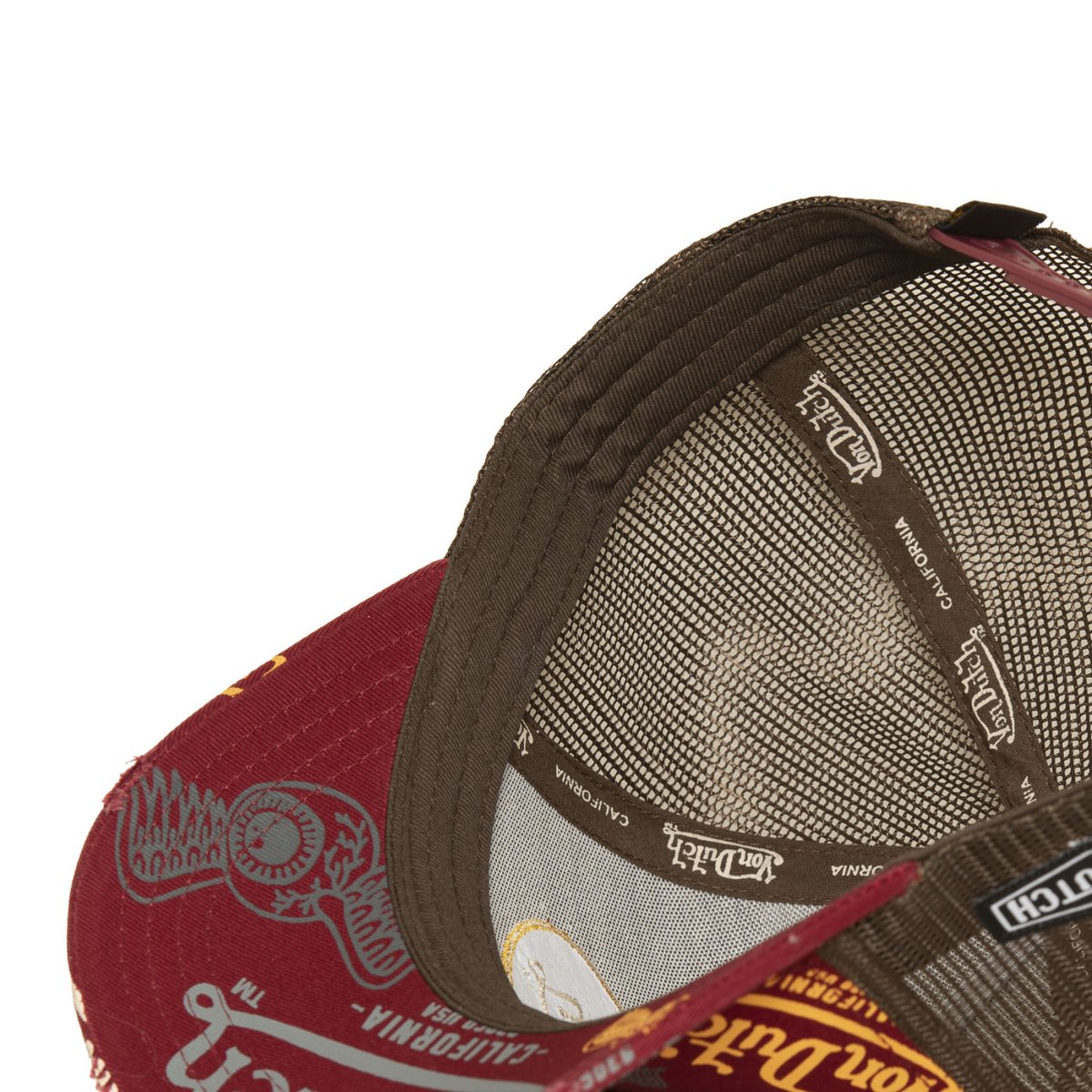 Casquette Trucker Cafe bordeaux/orange/gris/blanc/jaune/kaki, VON DUTCH