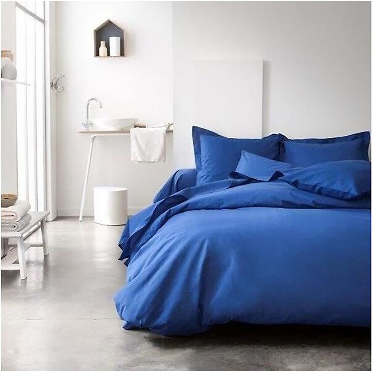 Taie d'oreiller 100% coton uni multicolore, C DESIGN HOME TEXTILE