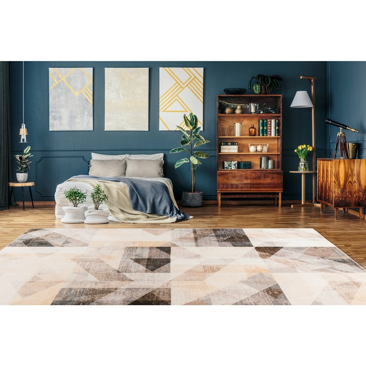 Tapis rectangulaire tissé, SAPHIRA gris, beige, ARTE ESPINA