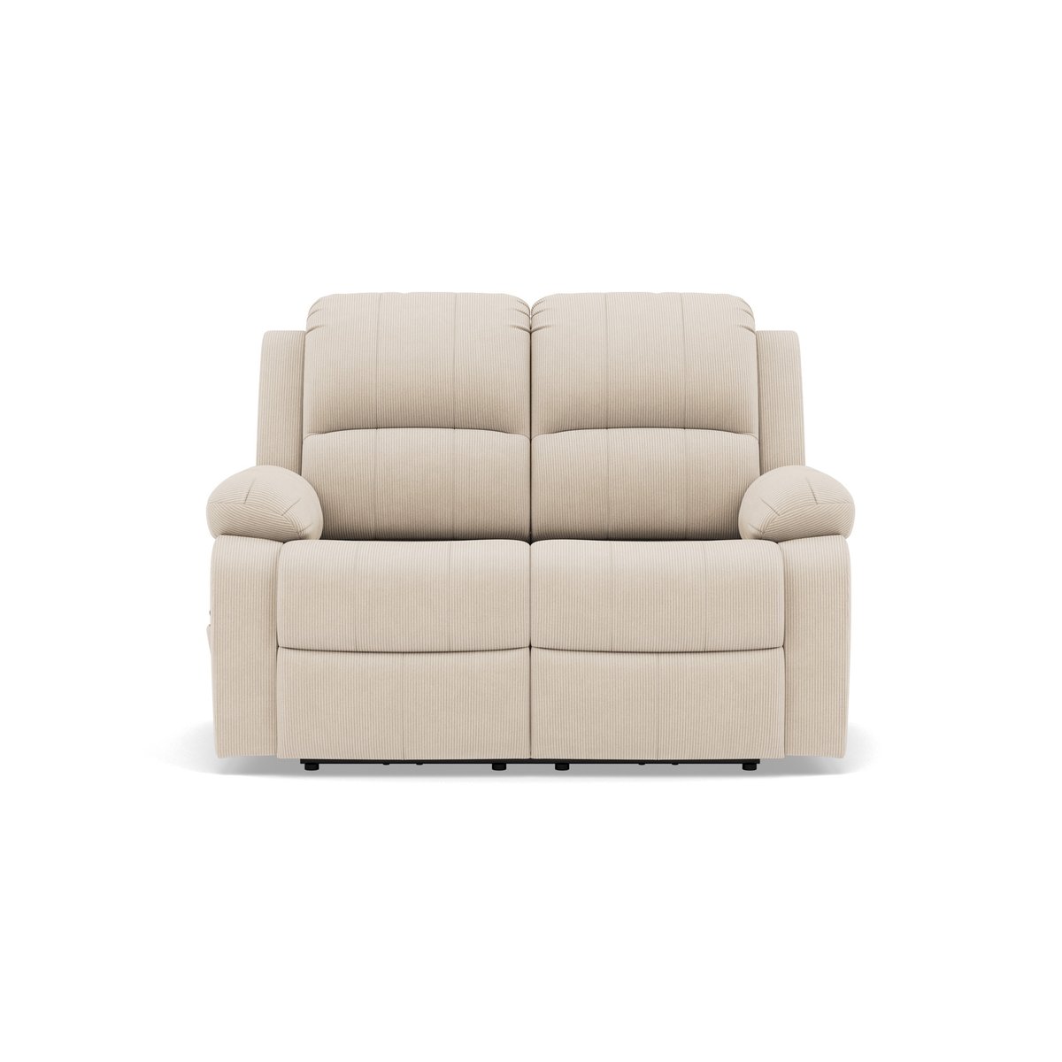 Canapé relax électrique velours côtelé 2pl, ARMAND beige, BEST MOBILIER