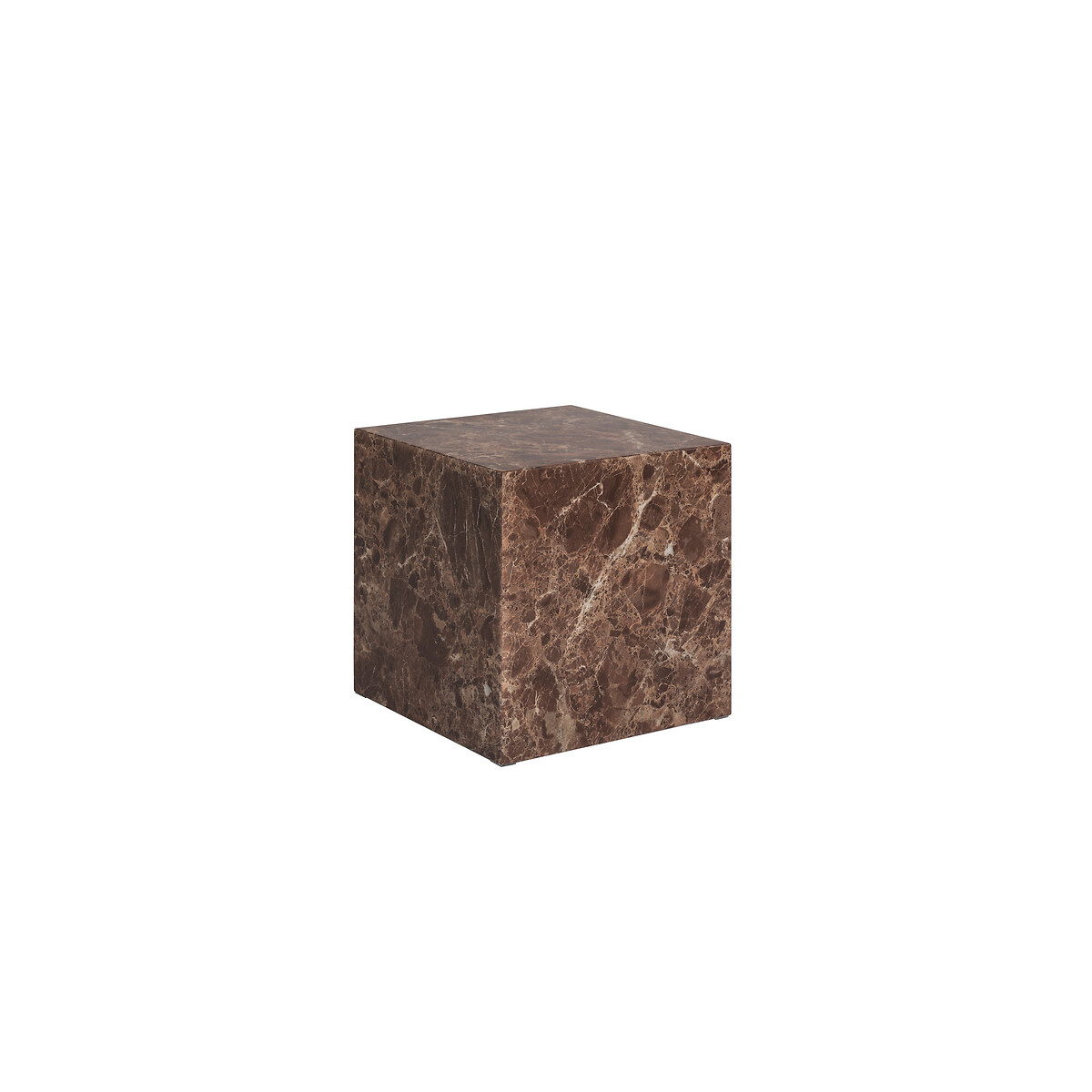Serafina Faux Marble Block Side Table brown marble, ÉDITÉ