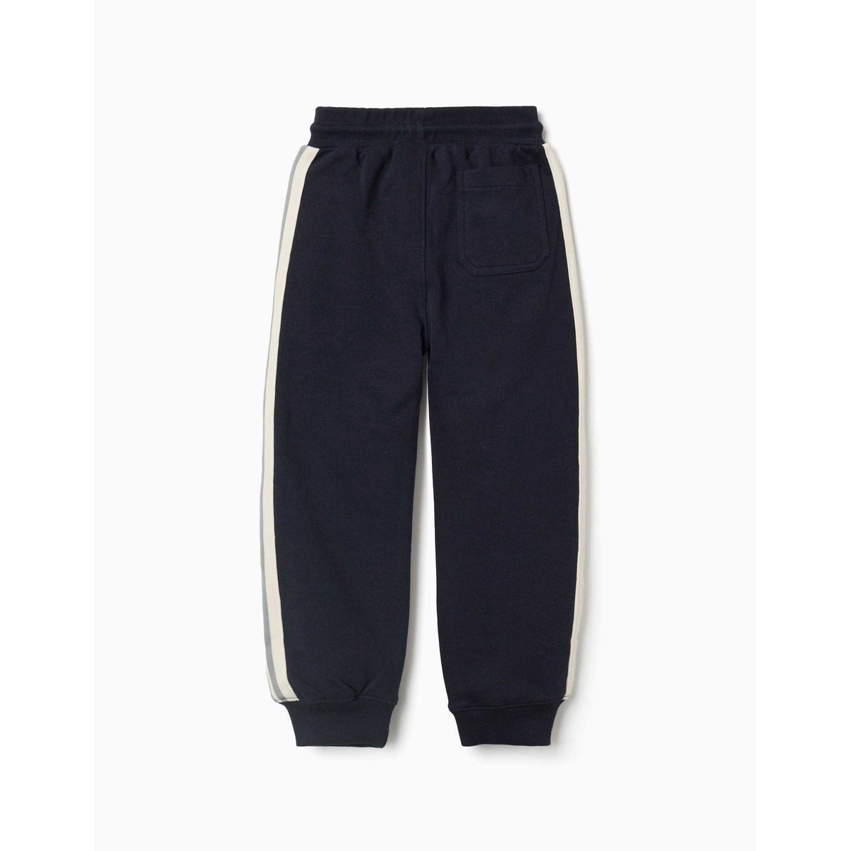 Pantalon de jogging en coton avec bande à rayures bleu foncé, ZIPPY