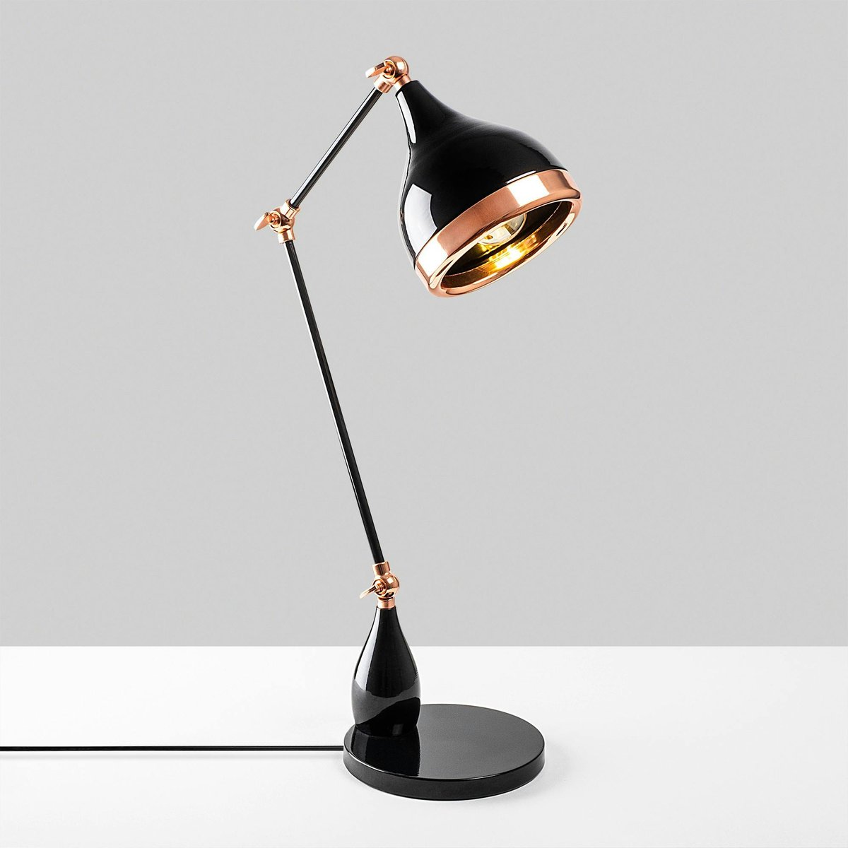 Lampe articulée design noir & cuivre, style moderne chic SILE noir, PIER IMPORT