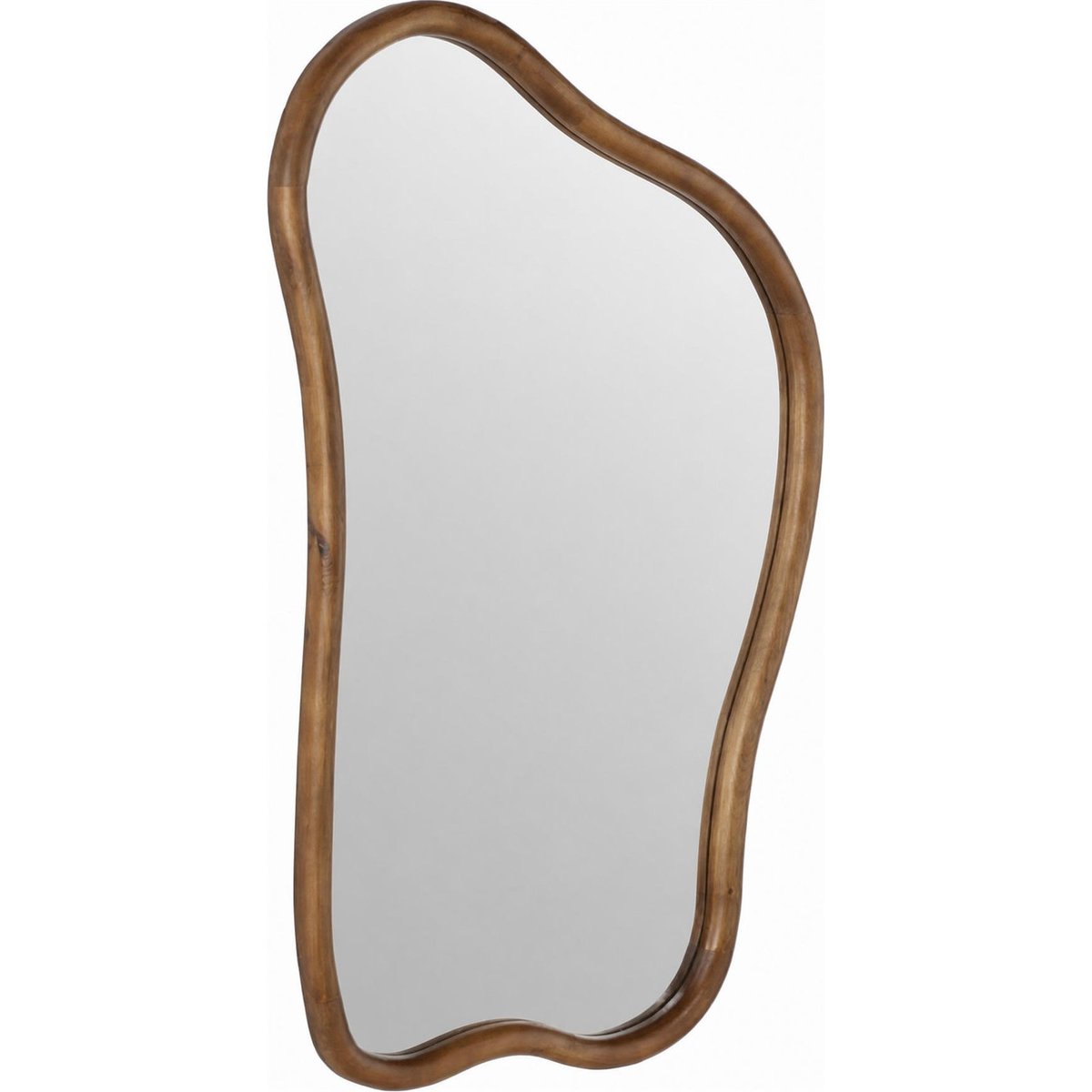 Miroir organique en bois de bouleau brun, RECOLLECTION