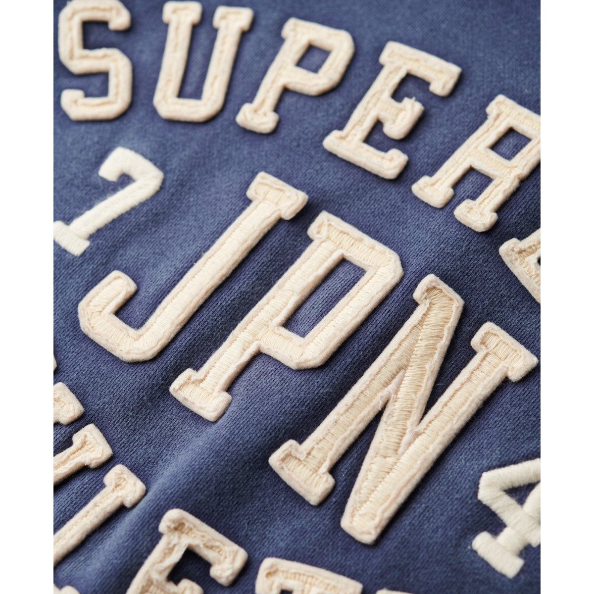 Sweat à capuche oversize à motif appliqué Athletic Essentials bleu marine matelot, SUPERDRY