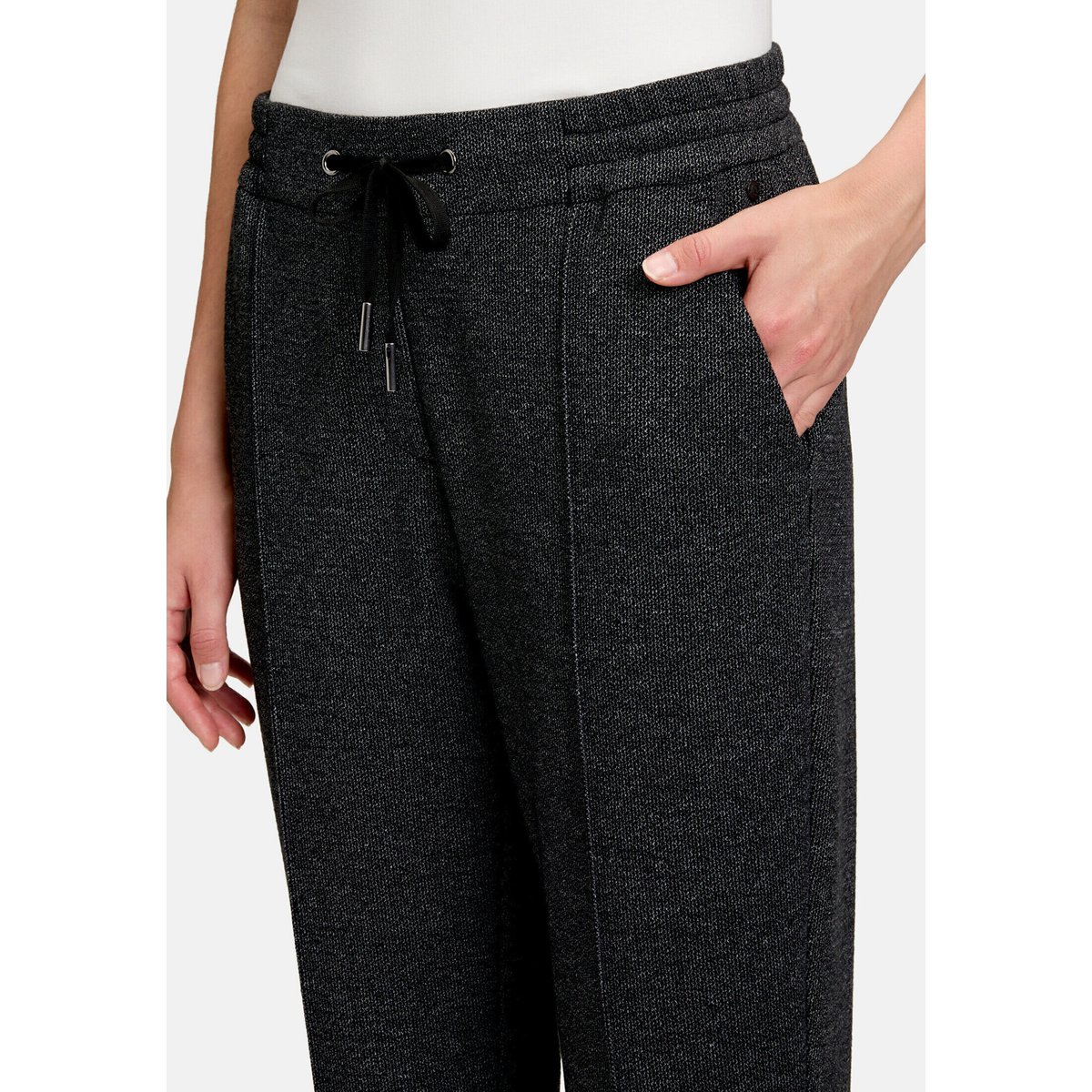 Pantalon à enfiler avec structure noir/blanc, BETTY & CO