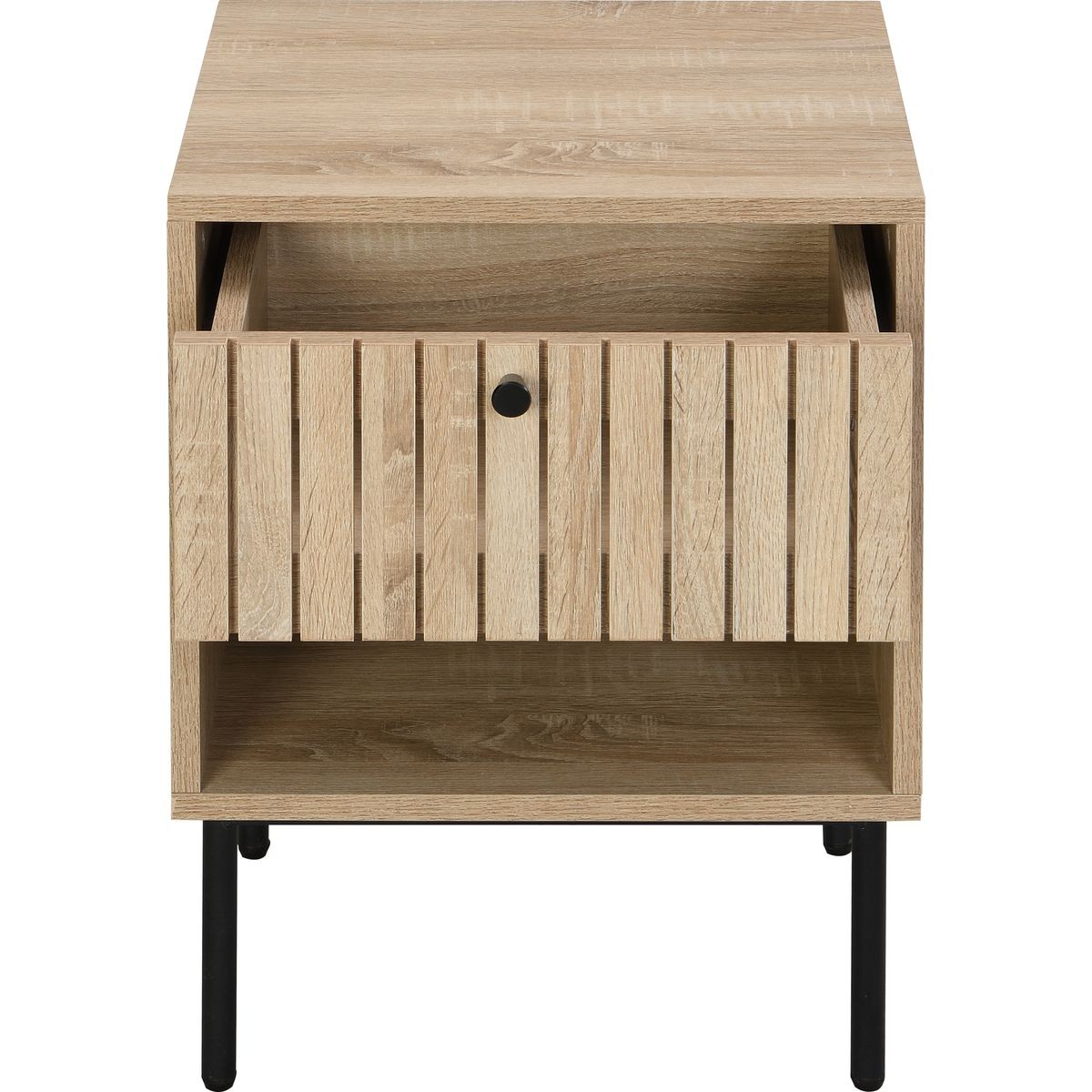 Table de chevet 1 tiroir effet chêne - SOLNA chêne, HOMIFAB