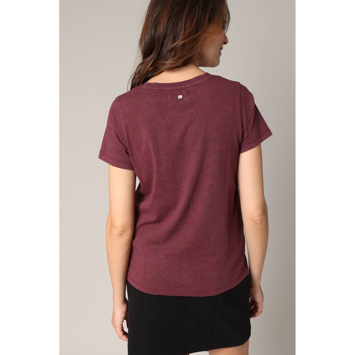T-shirt 100 % coton avec imprimé lovers pailleté LOLOVER plum, DEELUXE