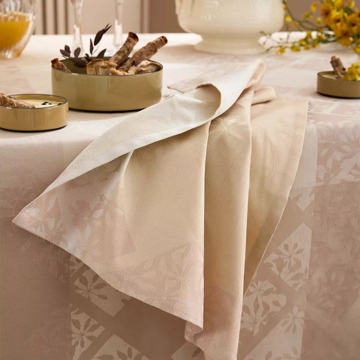 Serviette pur coton MILLE PISTILS naturel, GARNIER THIEBAUT