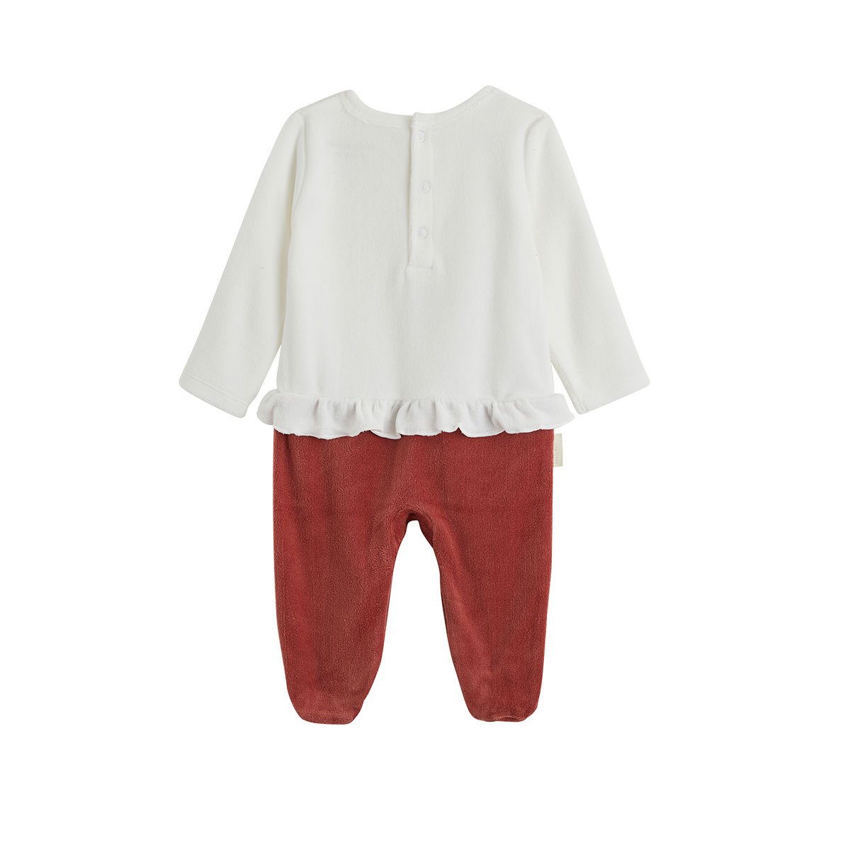 Pyjama bébé en velours Harmony rose, PETIT BEGUIN