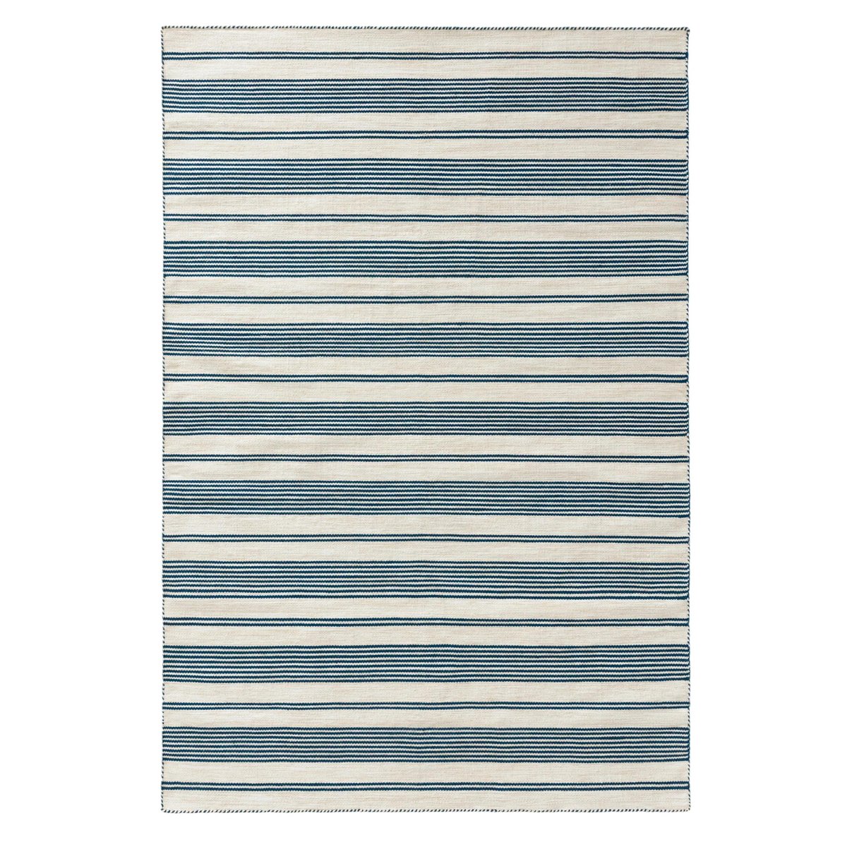 Tapis d'extérieur & intérieur tissé main RIDA beige/bleu, BENUTA