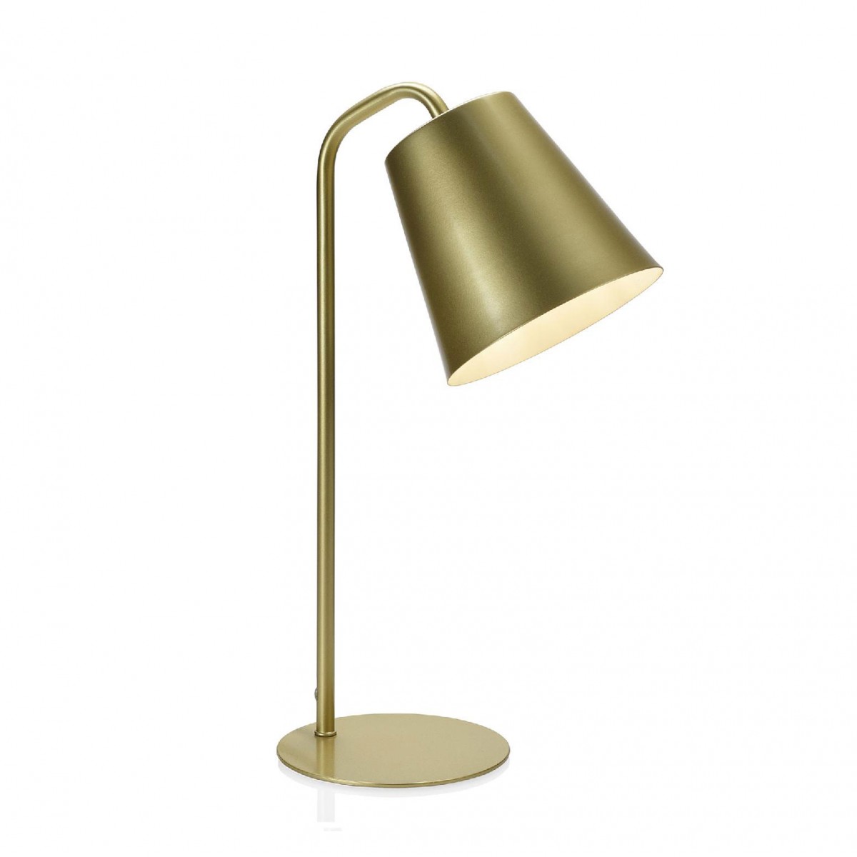 Lampe à Poser Courbée Laiton Doré doré, WADIGA
