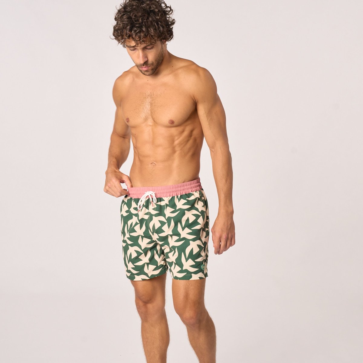 Short de bain en polyester recyclé vert, BILLYBELT