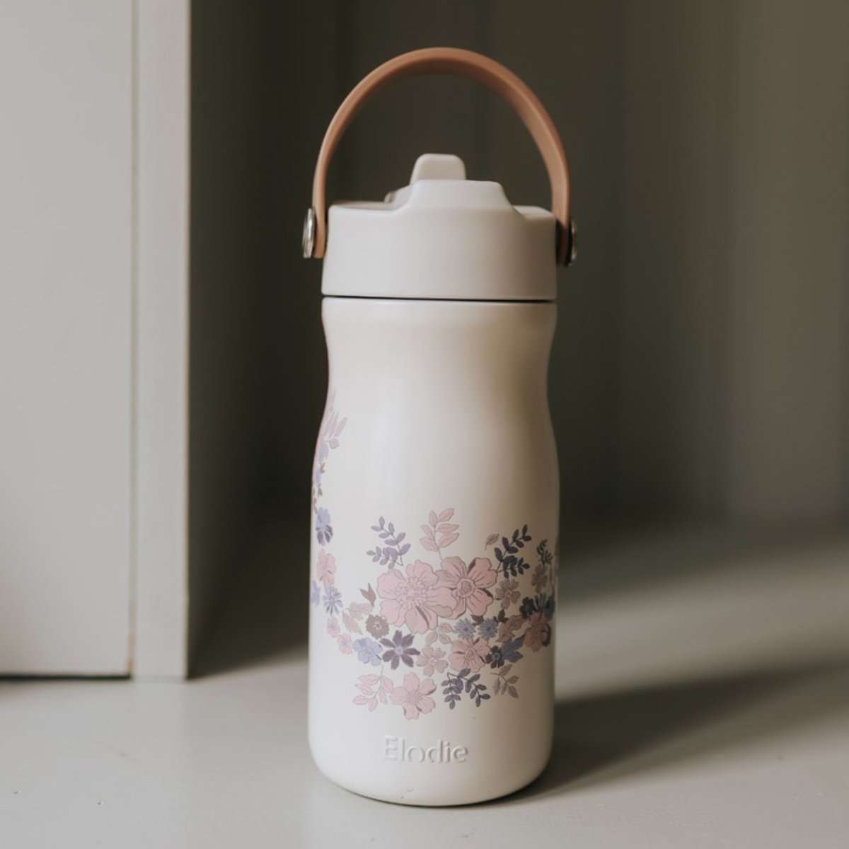 Gourde isotherme ecru, rose, violet, ELODIE DETAILS