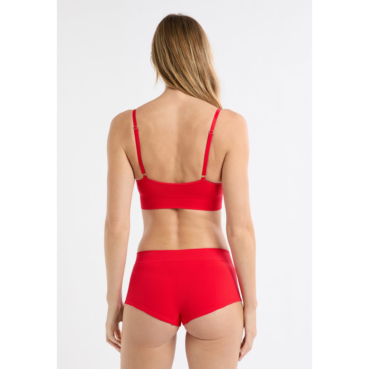 Soutien-gorge brassière push-up EFFORTLESS rouge, ETAM
