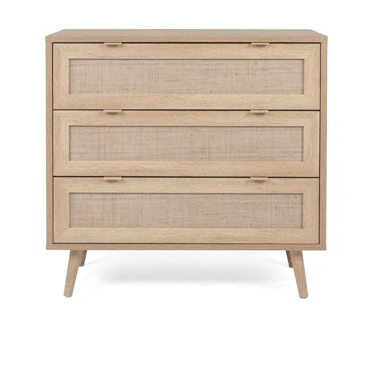 Commode bohème 3 tiroirs effet rotin SONA bois naturel, PIER IMPORT