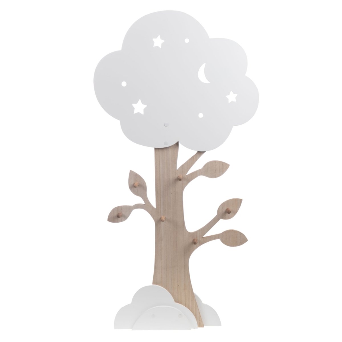 Porte manteau mural Louison blanc, AMADEUS