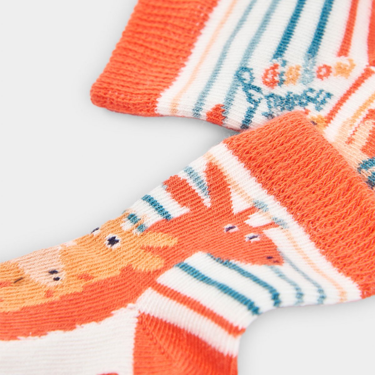 Pack de chaussettes bébé en coton orange, BOBOLI