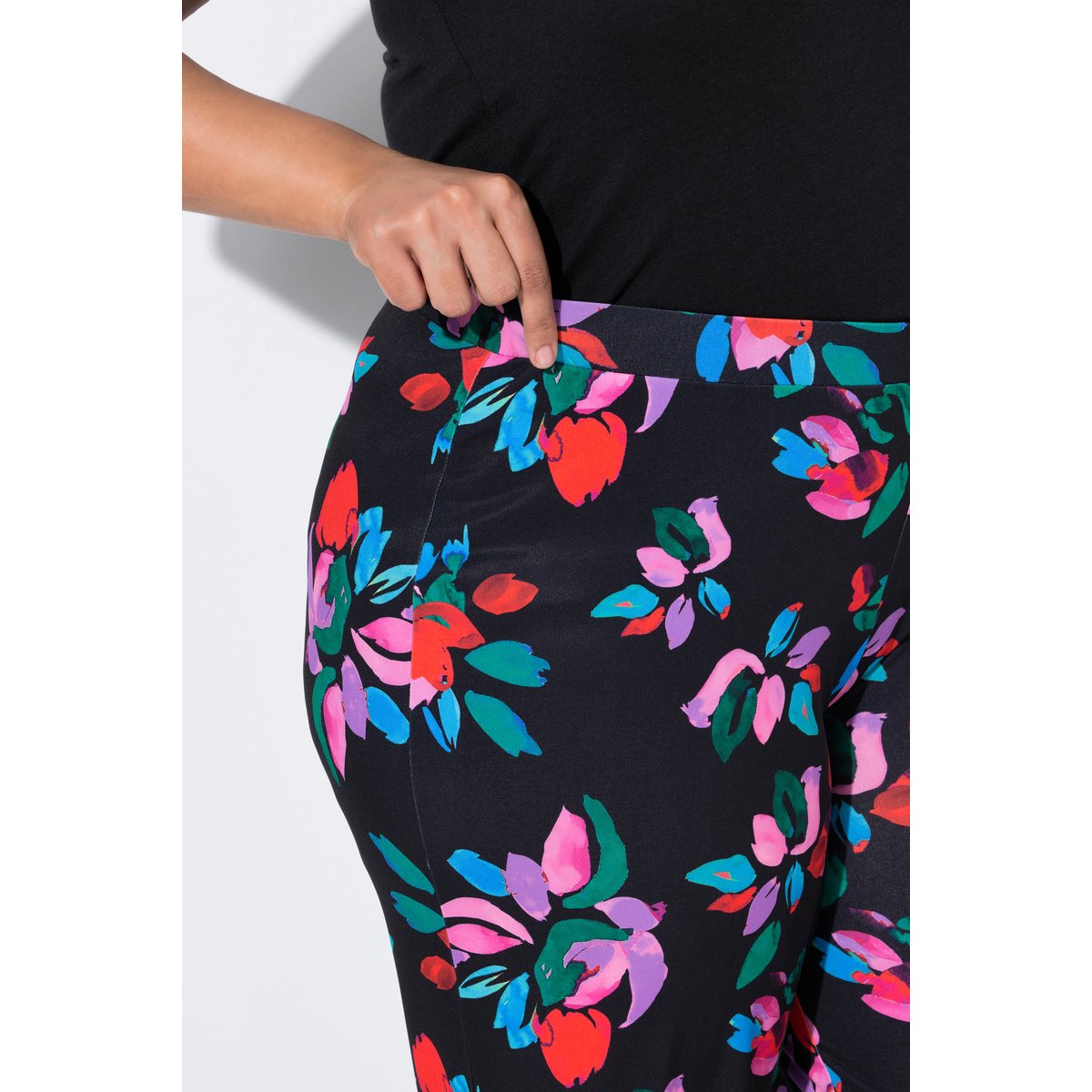 Pantalon en jersey noir, ULLA POPKEN