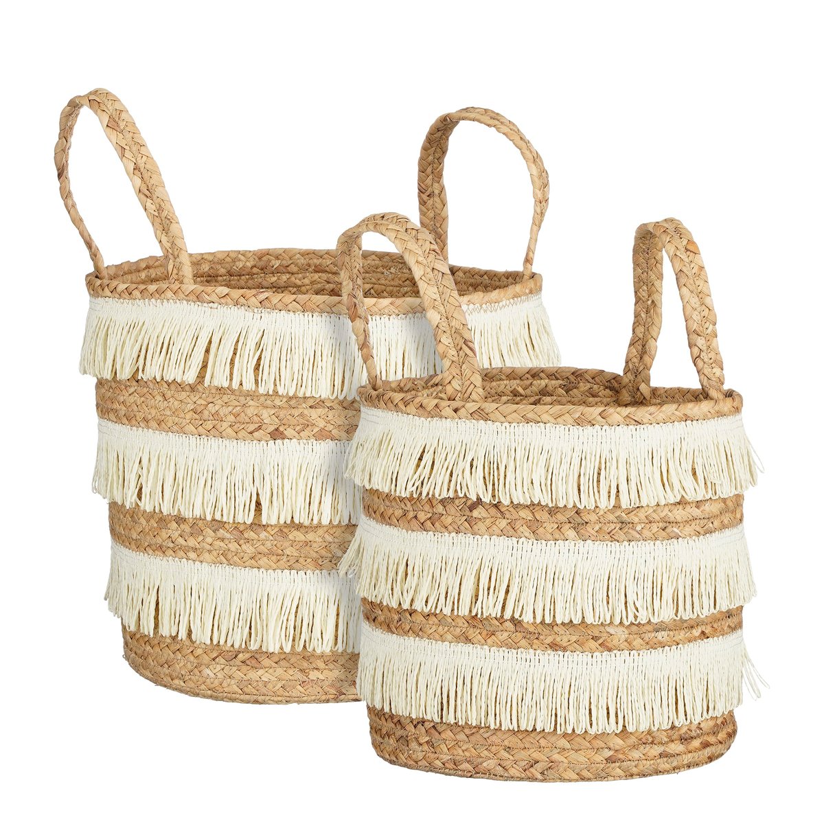 Ensemble de 2 paniers de rangement brun, MICA DECORATIONS