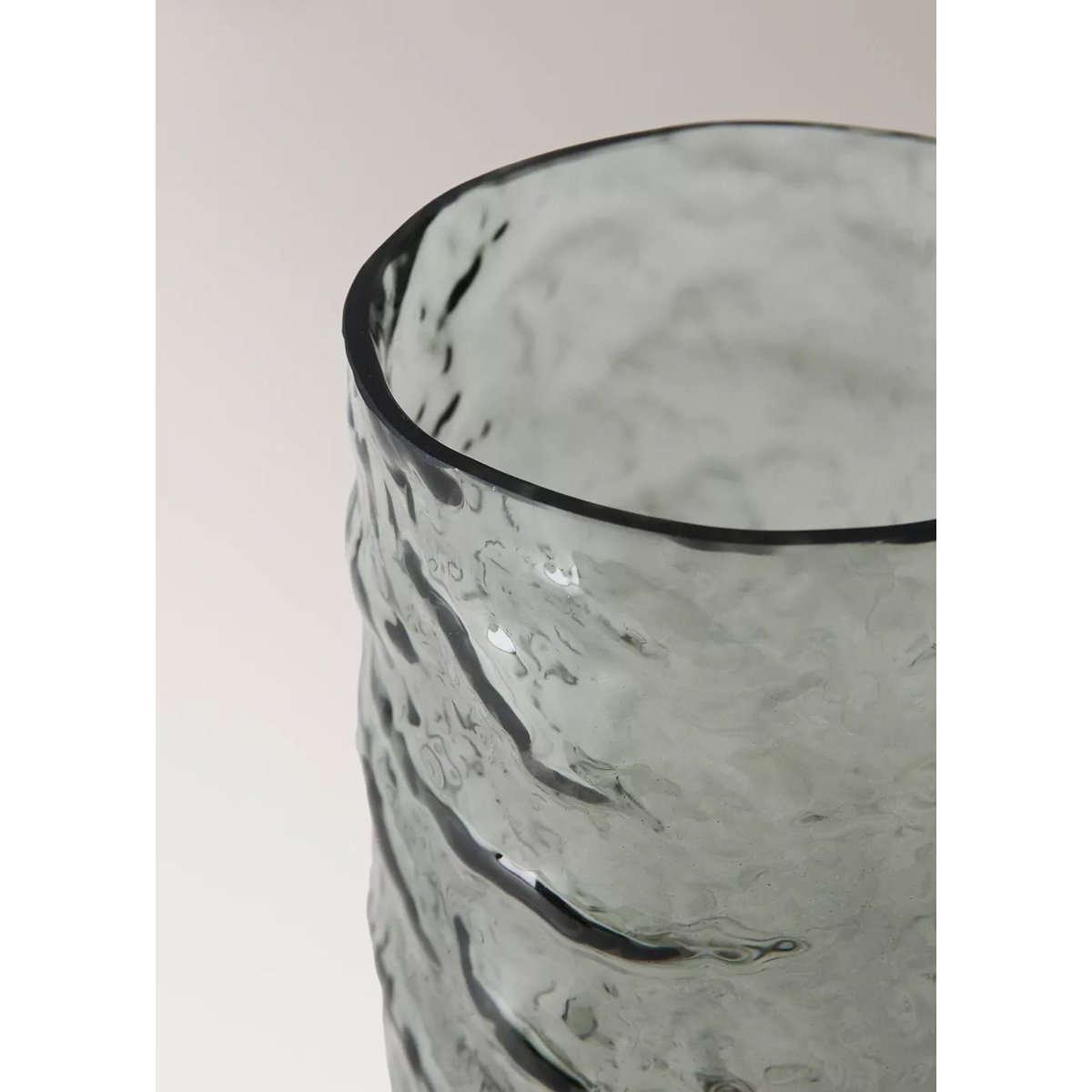 Vase 100 % cristal à relief vert pastel, MANGO HOME