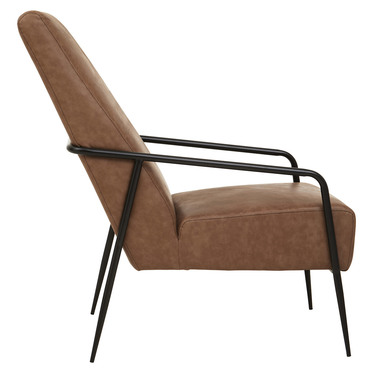 Leather Midcentury Armchair brown , SO'HOME