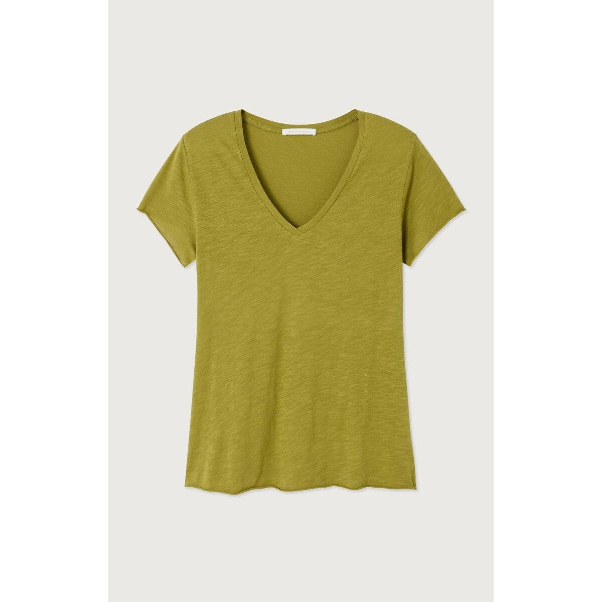 Jacksonville Short Sleeve V-Neck T-Shirt khaki, AMERICAN VINTAGE