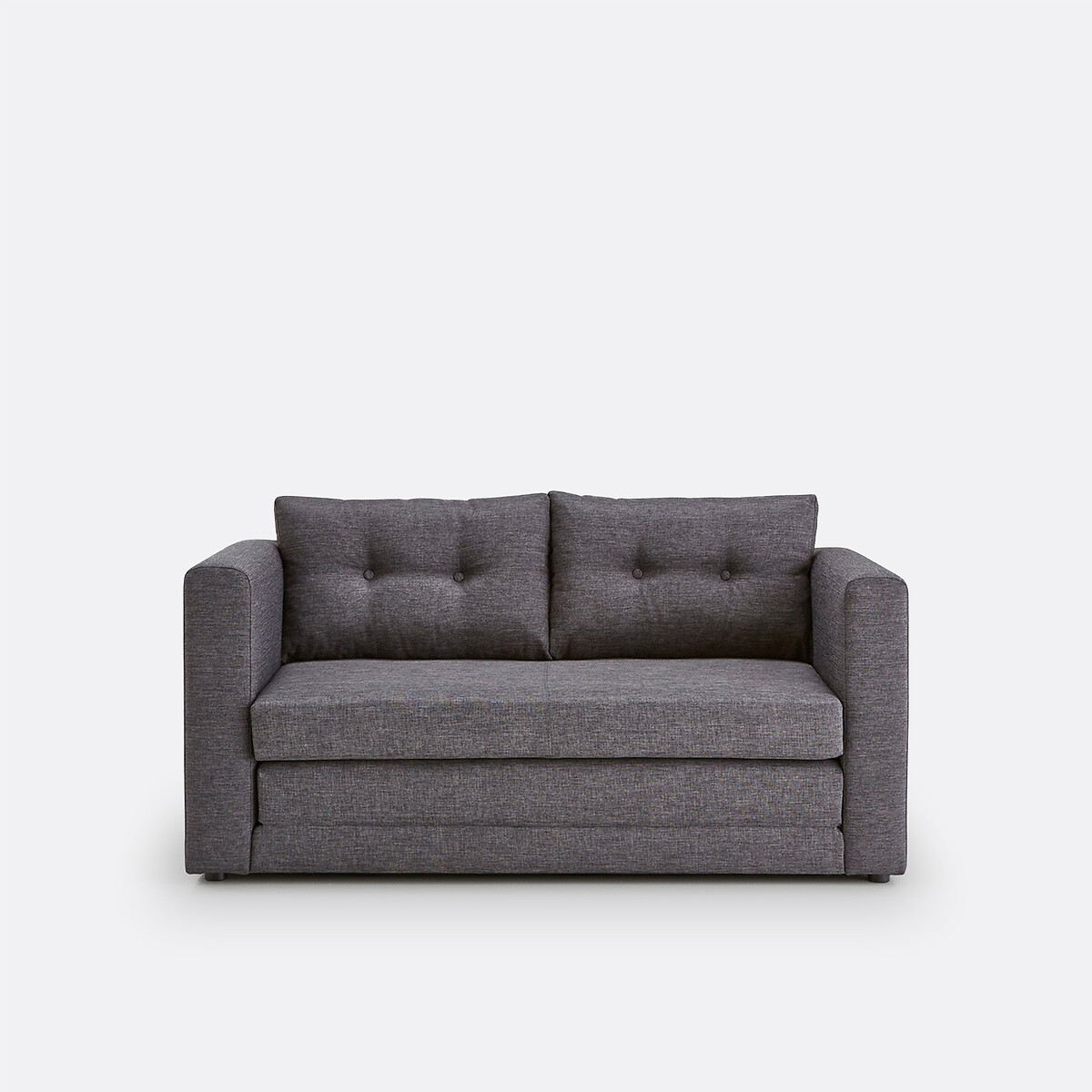 Omvormbare zetel, getextureerde stof, 2-zit, Udel antraciet grijs, SO'HOME