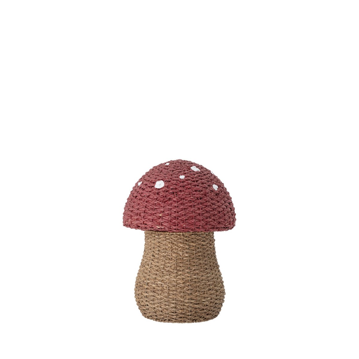 Panier forme champignon en fibre naturelle - Corintha rouge, BLOOMINGVILLE