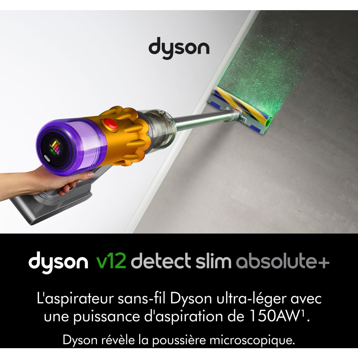 Aspirateur balai V12 Detect Slim Absolute couleur unique, DYSON