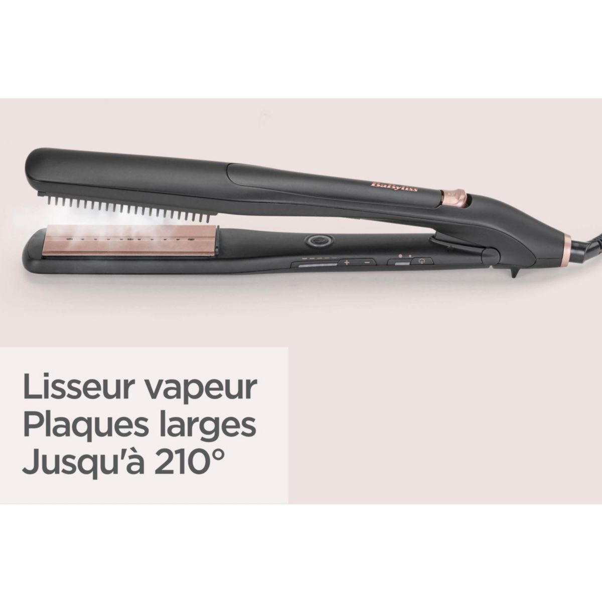 Lisseur vapeur Steam Radiance ST596E couleur unique, BABYLISS