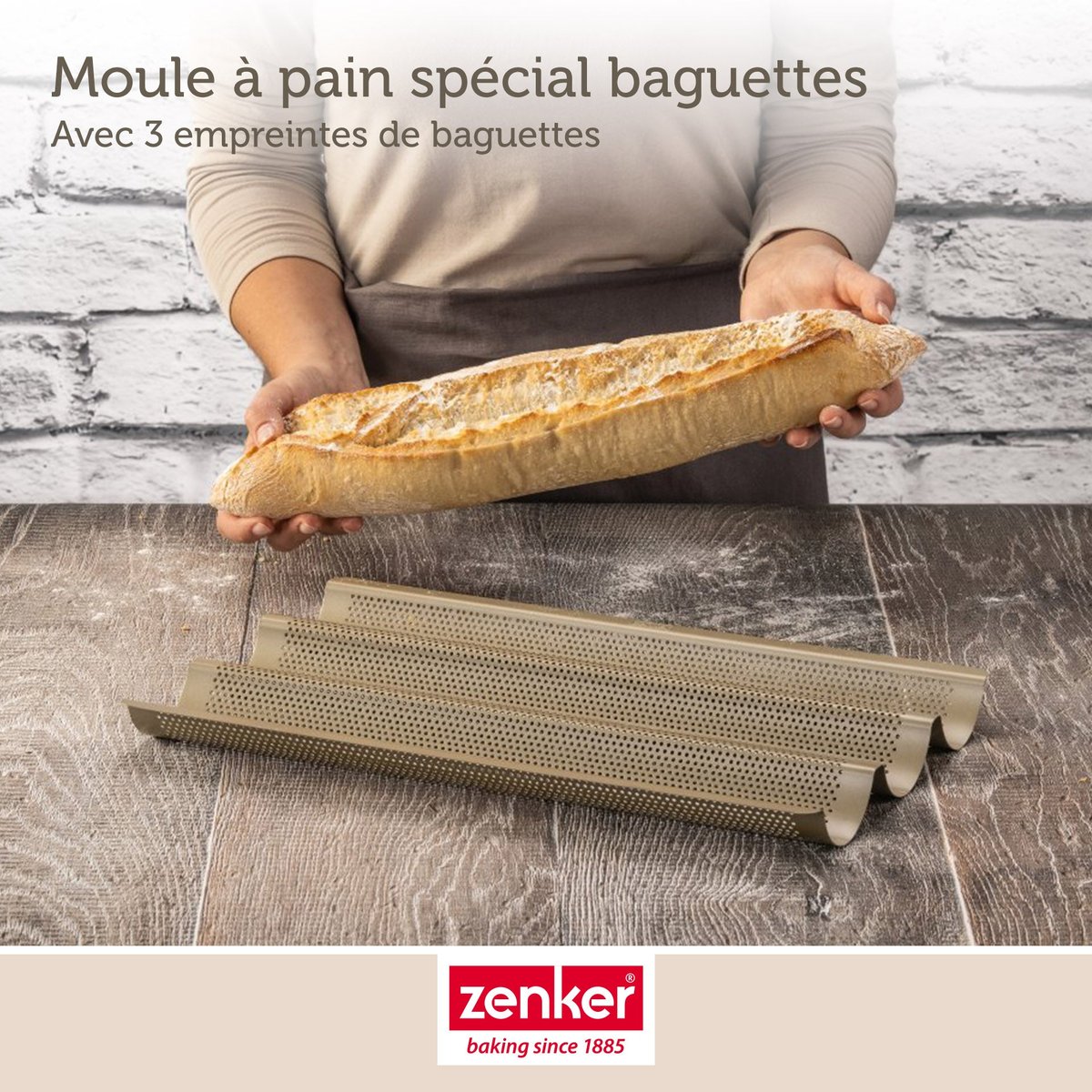 Lot de 2 moules à gâteaux 38,5/24,6/3 cm en acier MOJAVE GOLD or, ZENKER