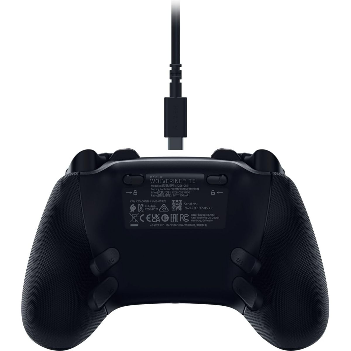 Manette Wolverine V3 Tournament Ed Noir couleur unique, RAZER