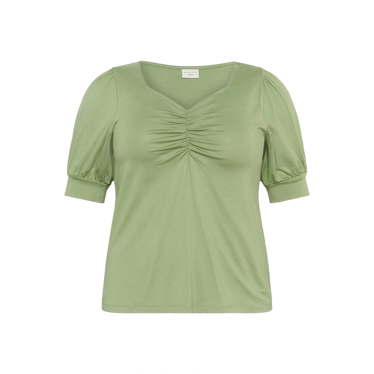 T-shirt à manches courtes vert oil green, KAFFE CURVE