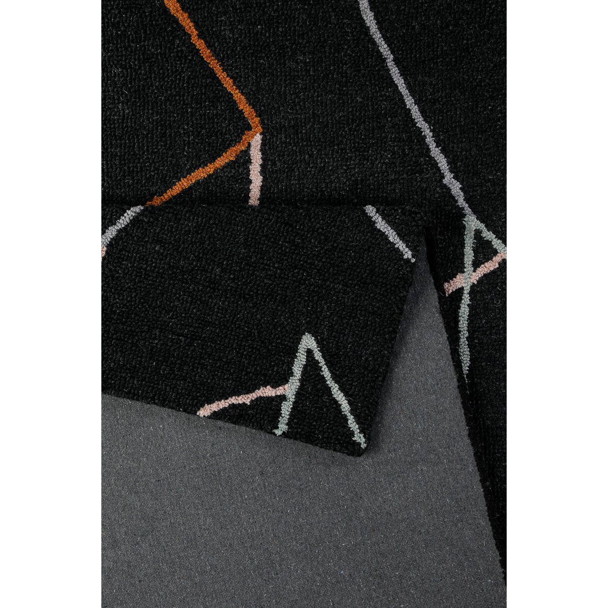 Tapis laine & viscose tufté main , Nox anthracite, WECON HOME