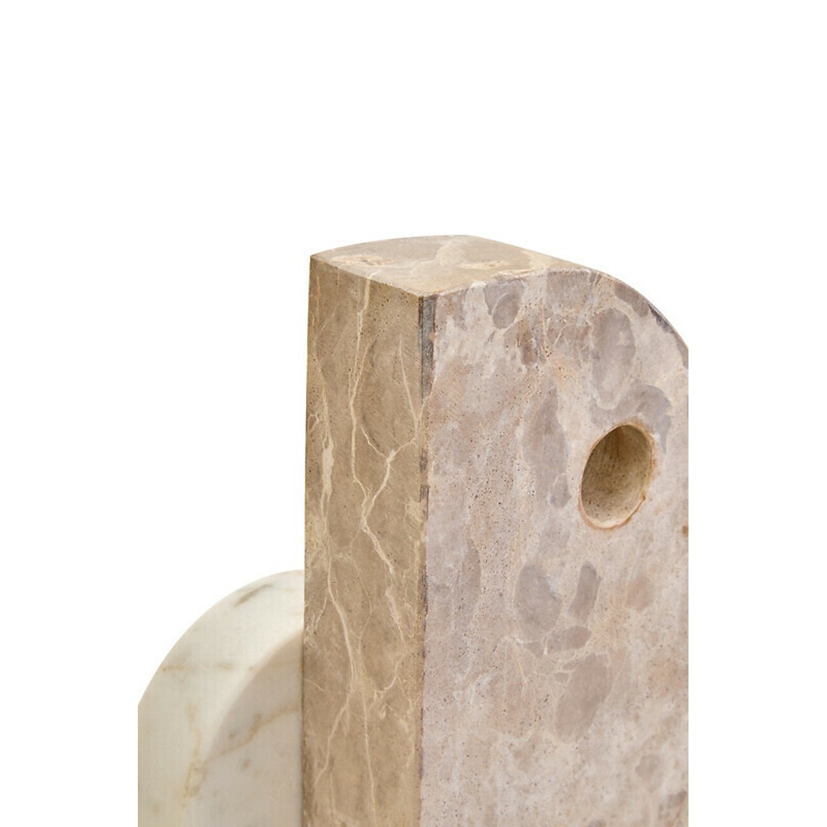 Abstract Marble Sculpture in Chocolate/White natural, FIFTY FIVE SOUTH