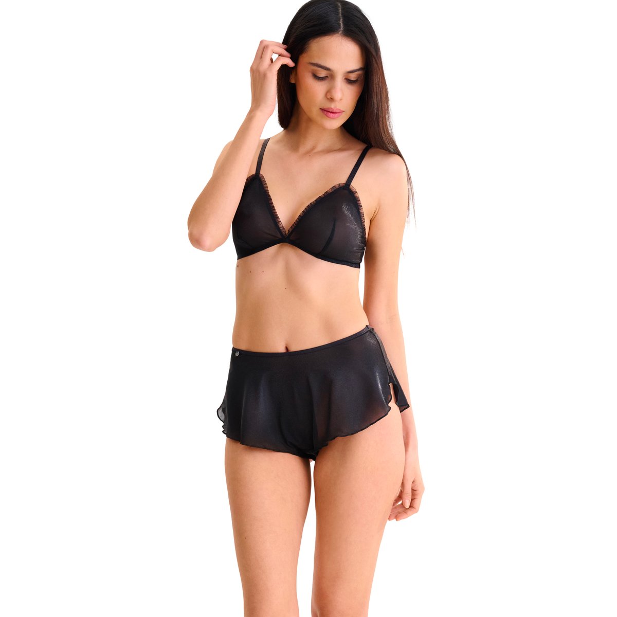 Shorty français SHINY STAR noir, LISCA